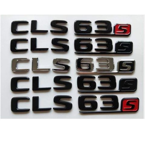 Chrome Black Letters Number Trunk Badges Emblems Emblem Badge Sticker for Mercedes Benz C218 C257 X218 CLS63s CLS63 S AMG