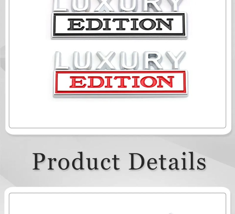 Car Sticker Luxury Edition Badge Emblem Hood Grille for BMW Subaru Mazda Skoda Cadillac