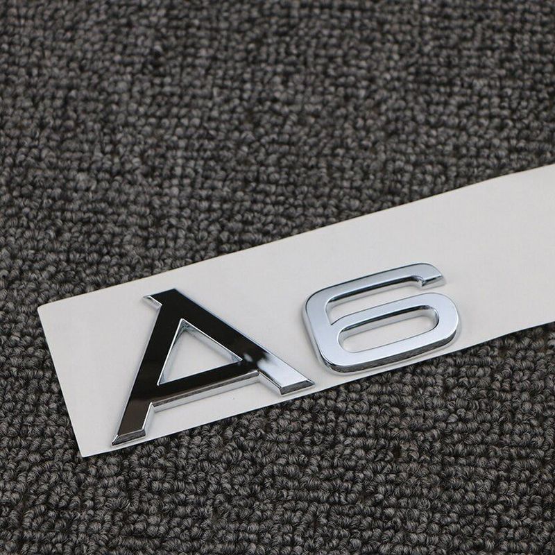 For Audi A3 A4 A5 A6 A7 A8 Q3 Q5 Q7 3.2 3.0T 2.0T 4.2 2.4 3.6 Rear Emblem Badge Sticker