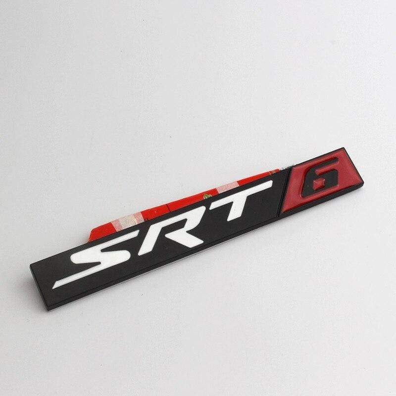 Metal Car Body Decoration for SRT8 SRT6 Logo Car Rear Side Sticker for Dodge Charger Challenger Caliber Jcuv Ram Journey