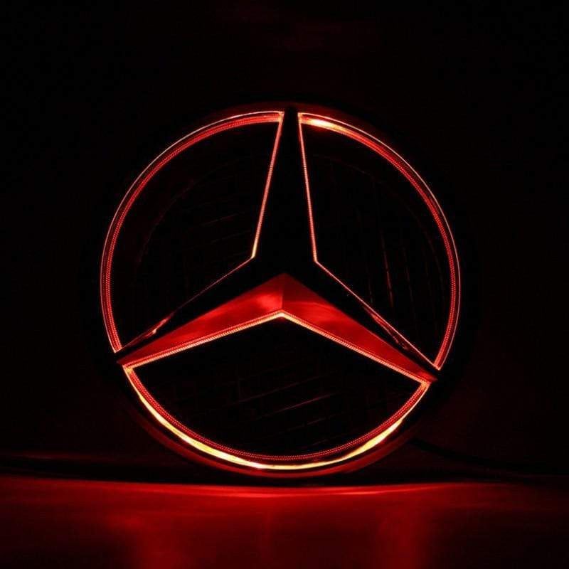 LED Illuminated Front Light Logo Car Front Grill Grille Star Emblem Badge for Mercedes-Benz