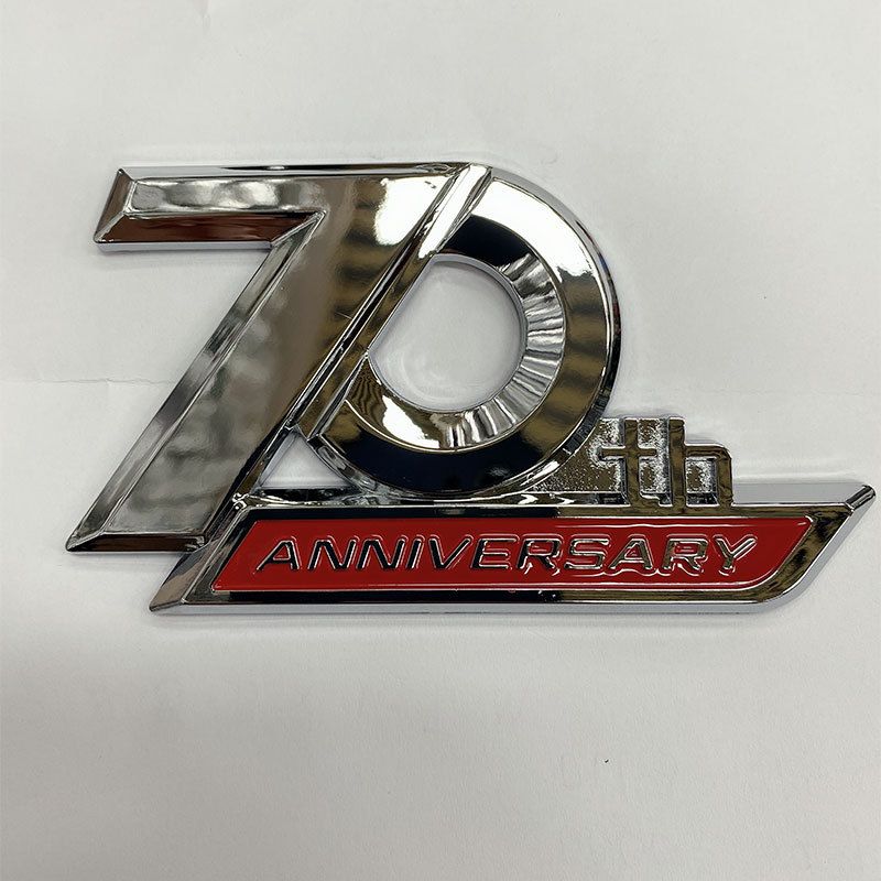 1 pic Side Emblem 70th Anniversary 3D Emblem Trunk Badge Sticker For Toyota Land Cruiser