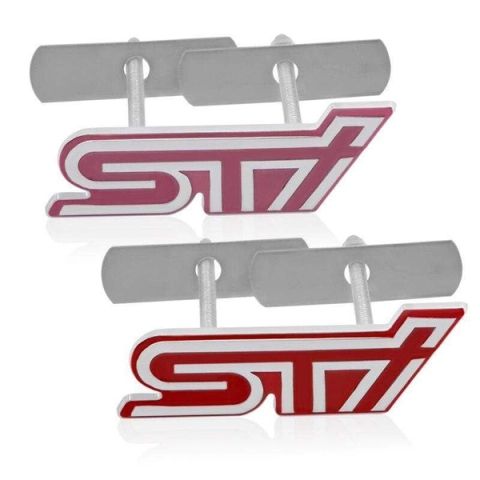 1pcs Car Styling 3D Metal STI Front Grille Sticker Emblem Badge For Subaru Legacy Forester Outback Impreza STI Car