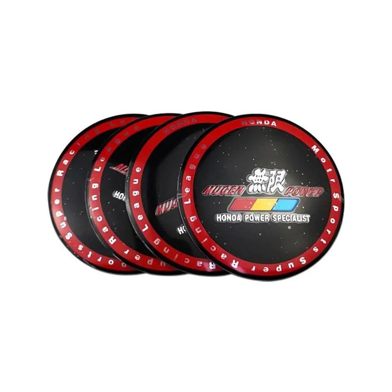 4pcs 56mm Honda Mugen Power Odyssey City Insight Accord Civic CRV Car Wheel Center Hub Cap Sticker Emblem Badge Decal