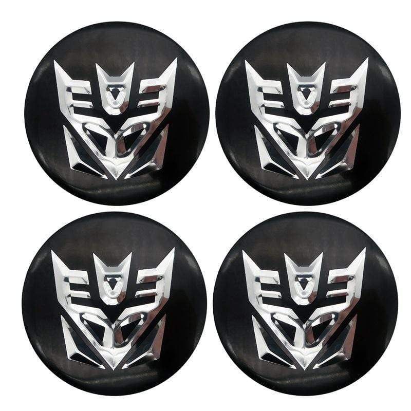4pcs 56mm Transformers Autobots Decepticons Car Wheel Center Stickers Wheel Center Hub Caps Badge Emblem Decal