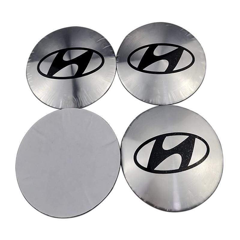 4PCS 56mm Hyundai Logo Car Wheel Center Hub Cap Sticker Auto Tire Emblem Badge Decal