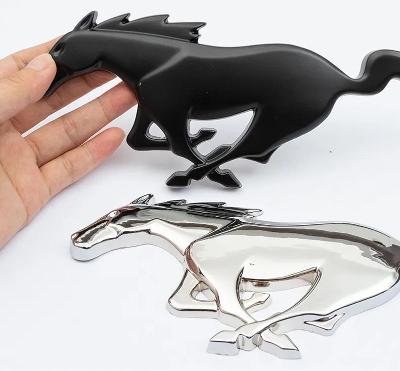 For Mustang 2015-2021 Fastback Mach 1 Shelby Metal Front Grill Horse Emblem