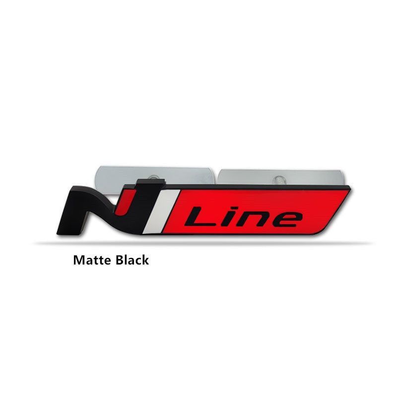 1x 3D Metal N NLINE N Line Badge Emblem Grille for Hyundai Front Hood