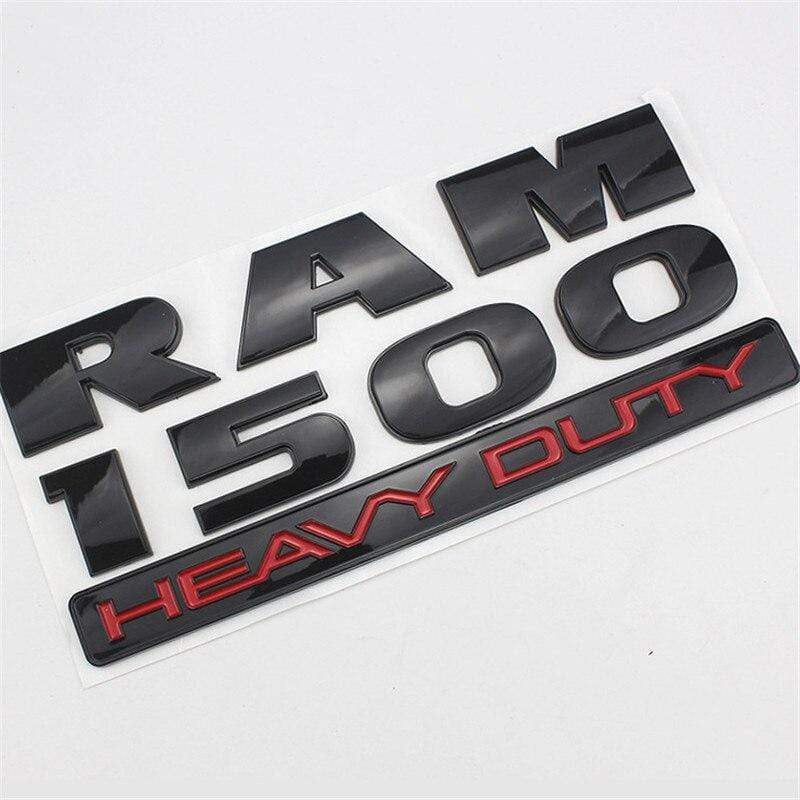 Car Styling Emblem Badge Body Rear Trunk Sticker For Dodge RAM 1500 2500 3500 Heavy Duty Lettter 3D Auto Decoration
