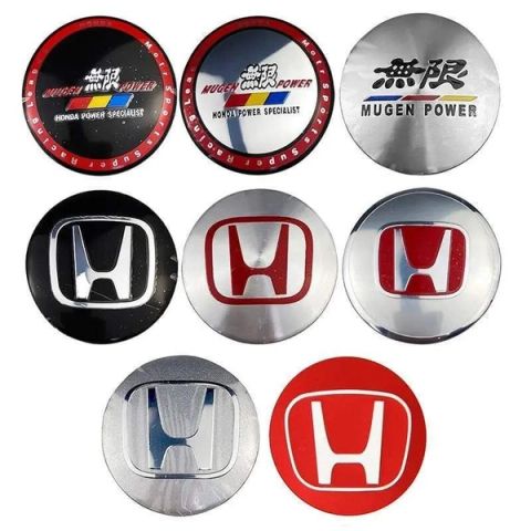 4pcs 56mm Honda Mugen Power Odyssey City Insight Accord Civic CRV Car Wheel Center Hub Cap Sticker Emblem Badge Decal