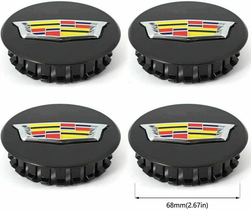 4x Cadillac 67mm Wheel Center Hub Cap Rim Emblem for ATS CTS DTS SRX STS XLR XTS