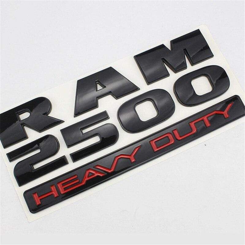Car Styling Emblem Badge Body Rear Trunk Sticker For Dodge RAM 1500 2500 3500 Heavy Duty Lettter 3D Auto Decoration