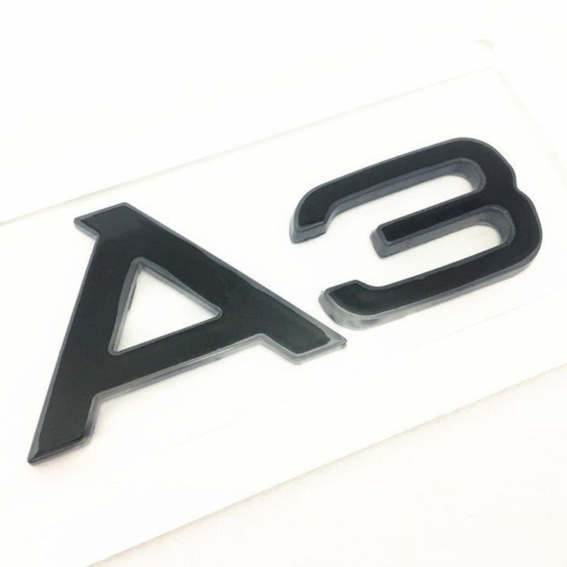 1 Pcs For Audi Black/Silver A 3 4 5 6 7 8 Rear Bumper Trunk Emblem Stickers Badge Decals
