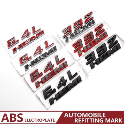 HEMI 6.4L 392 ABS car emblem badge for Challenger Caliber RAM