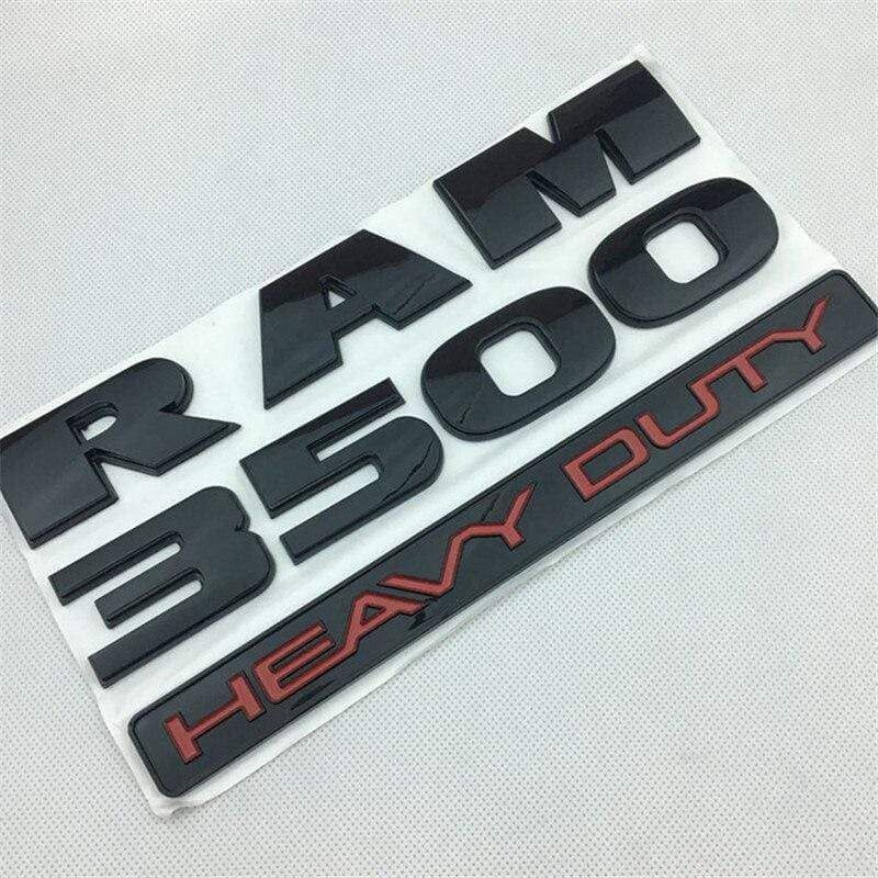 Car Styling Emblem Badge Body Rear Trunk Sticker For Dodge RAM 1500 2500 3500 Heavy Duty Lettter 3D Auto Decoration