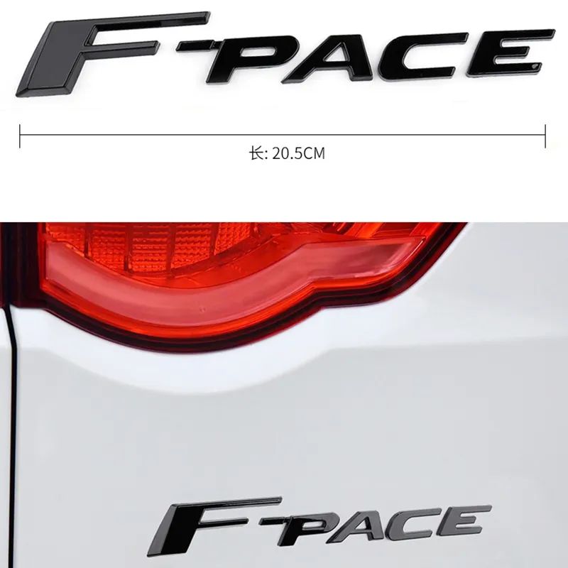 Letter Rear Trunk Emblem Badge Decals for Jaguar E-PACE F-PACE F-TYPE