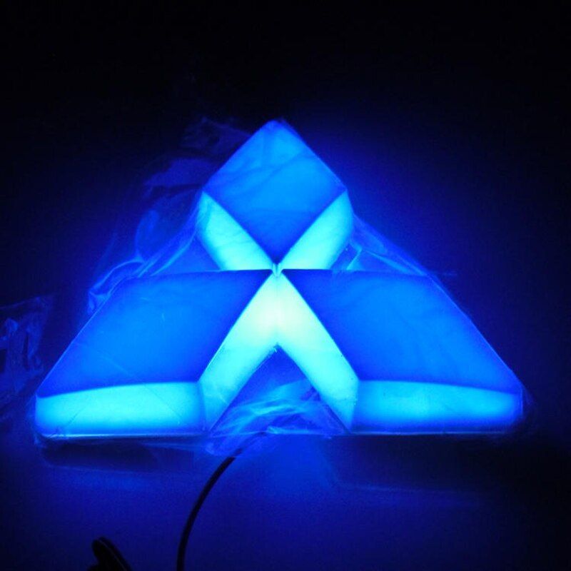 4D Car Front LED Emblem Light Badge for Mitsubishi Lancer 9 10 ASX L200 Colt Pajero Outlander Eclipse Auto Modified