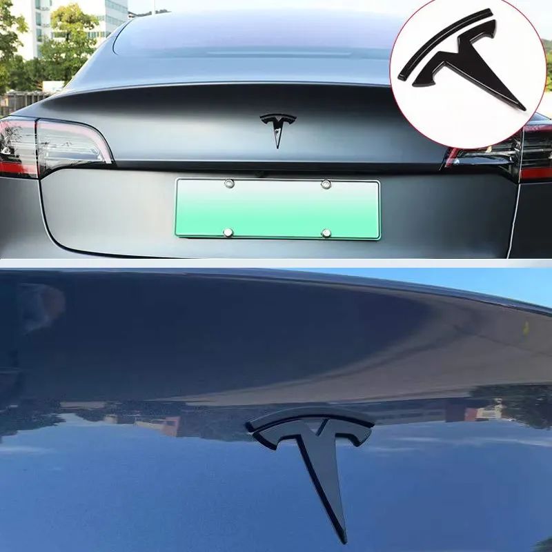 2pcs Tesla Metal Original Sticker For Model 3 Model Y Trunk Replace Emblem Stickers
