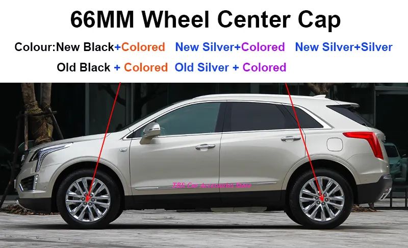4pcs 67MM Wheel Center Hub Cap Cover Emblem for Cadillac Escalade Deville CTS CT5