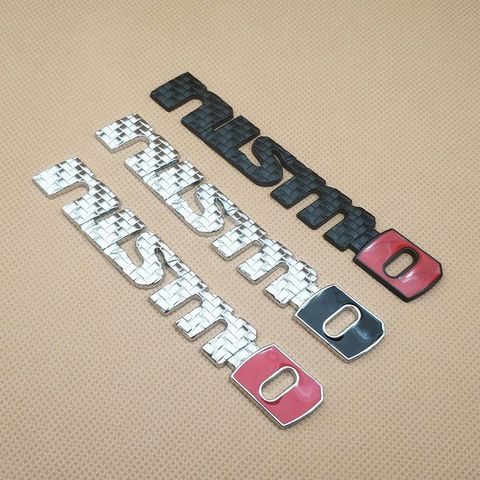 NISMO Rear Trunk BADGE FENDER Emblem Metal Decal Black or Silver carbon