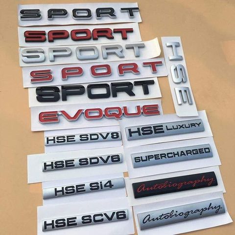 SPORT Emblem for Land Range Rover SV Autobiography Discovery HSE Luxury SCV6 SDV6 SDV8 Si4 Bar Badge Car Styling Trunk