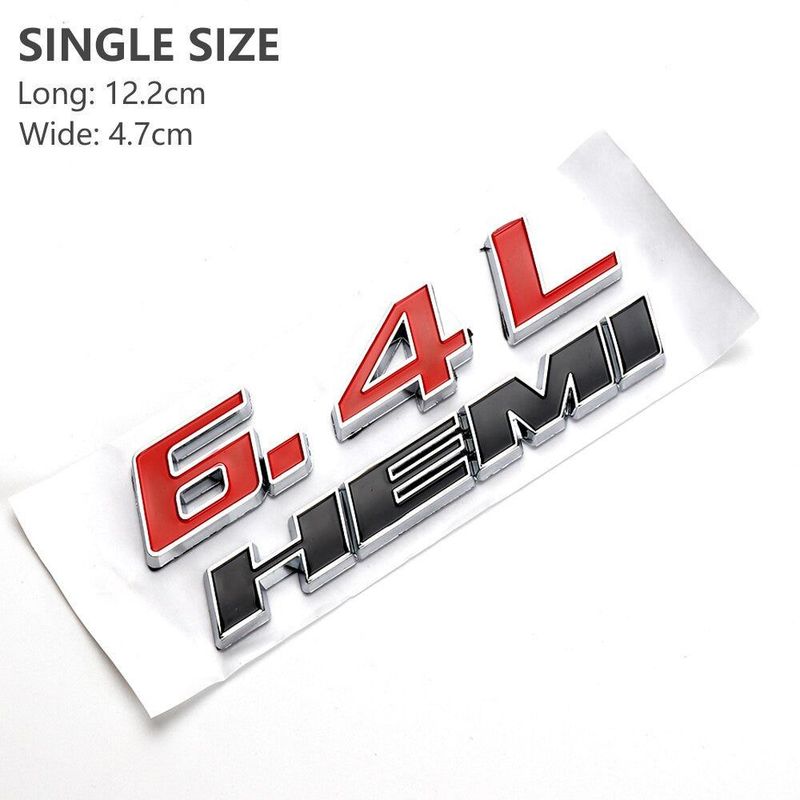HEMI 6.4L 392 ABS Badge for Challenger, Caliber & RAM