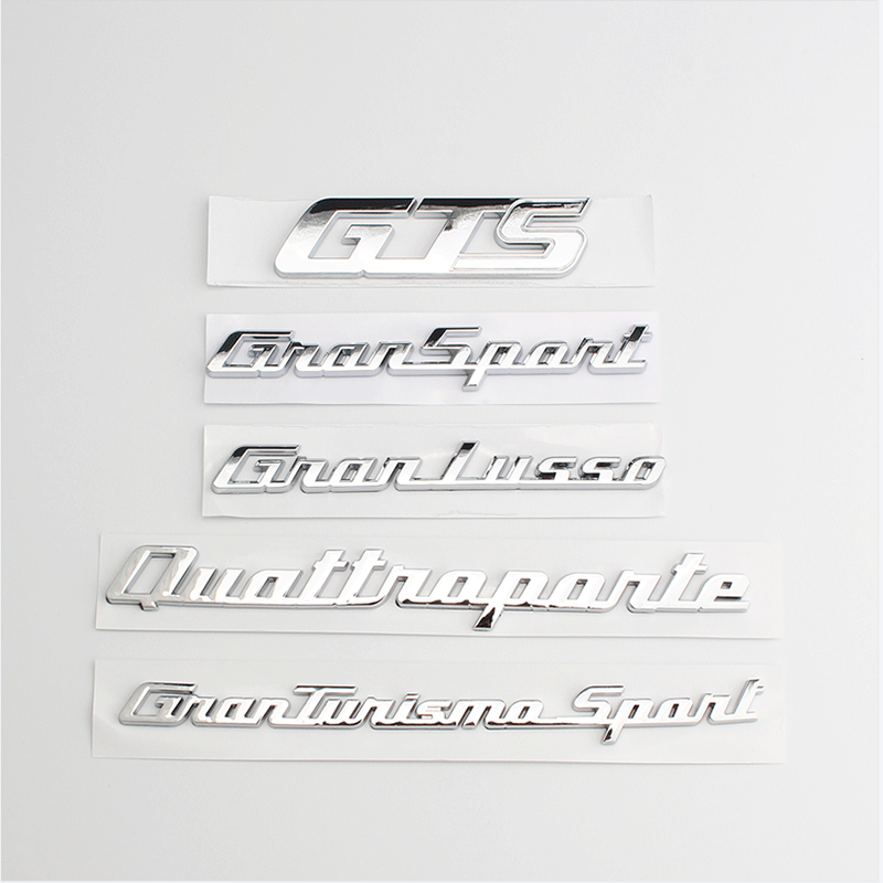 Maserati GTS Gransport Granlusso Quattroporte Granturismo Letter Emblem Badge Stickers Decals
