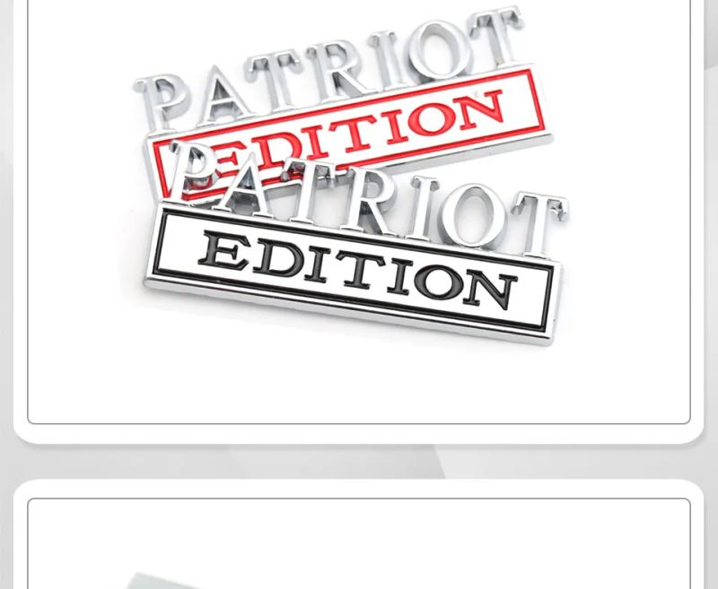 Metal Car Sticker PATRIOT Edition Badge Emblem Front Hood Grille for BMW Subaru Mazda