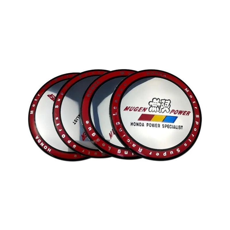 4pcs 56mm Honda Mugen Power Odyssey City Insight Accord Civic CRV Car Wheel Center Hub Cap Sticker Emblem Badge Decal