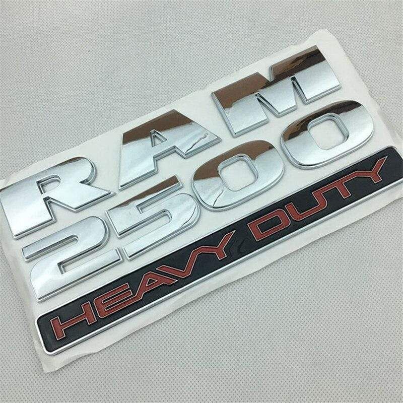 Car Styling Emblem Badge Body Rear Trunk Sticker For Dodge RAM 1500 2500 3500 Heavy Duty Lettter 3D Auto Decoration