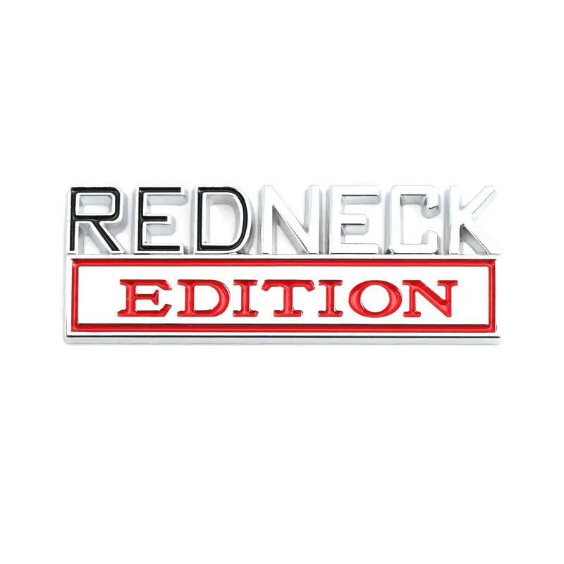 Redneck Edition Badge Emblem Hood Grille Sticker for Subaru Honda Jeep Ford Nissan Lexus