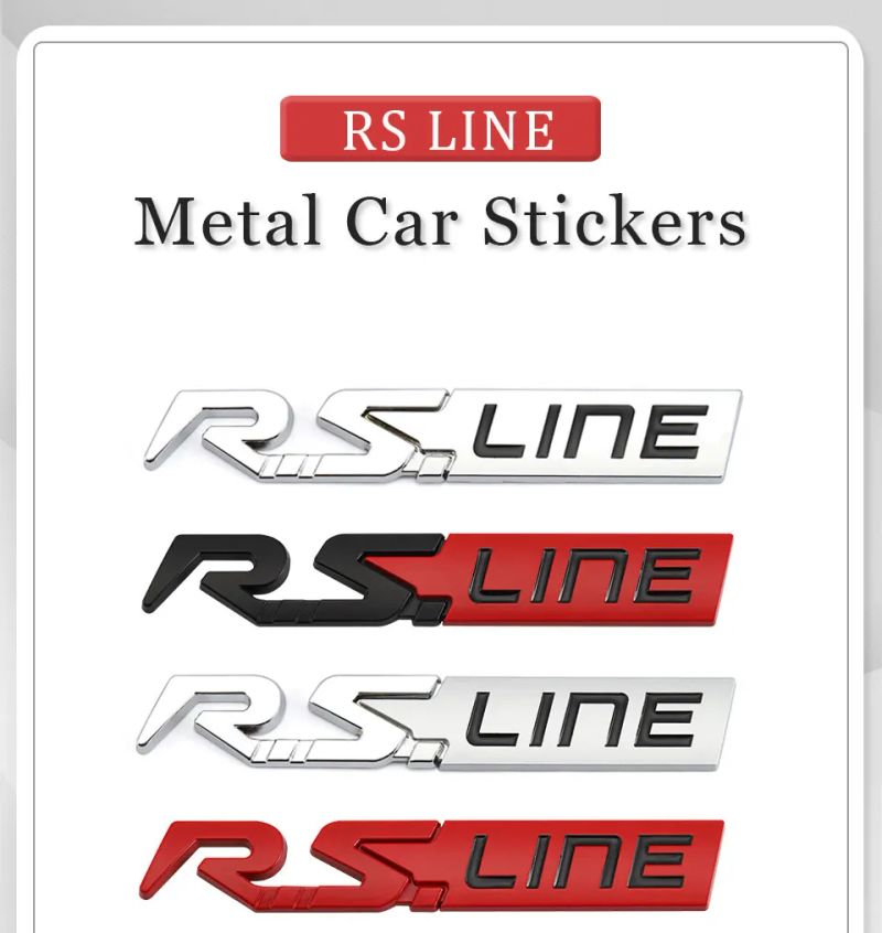 Sticker Emblem Badge Decal for Renault RS Line Clio Megane Scenic laguna Logan