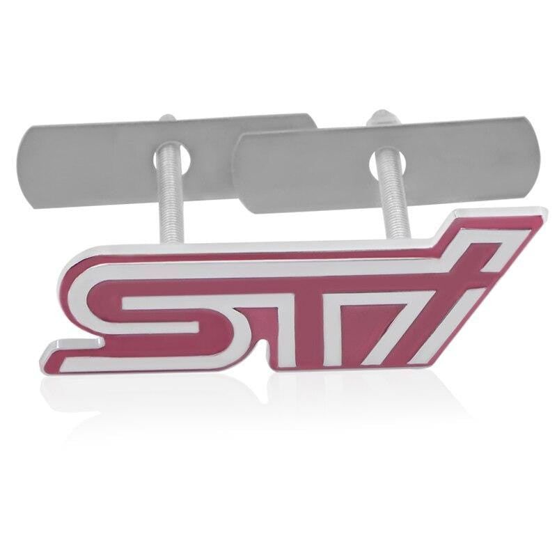 1pcs Car Styling 3D Metal STI Front Grille Sticker Emblem Badge For Subaru Legacy Forester Outback Impreza STI Car