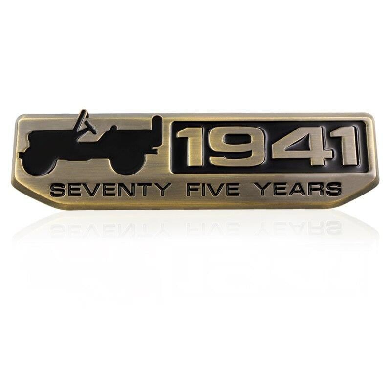 1pcs 1941 Car Stickers 3D Badge Texas Edition Star TRAIL RATED 4X4 Limited Emblem Metal Refitted For JEEP Car Styling Car