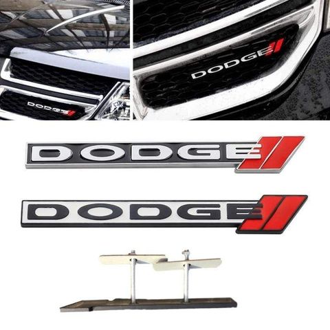 3D Metal Car Styling Front Grille Emblem Sticker for Dodge Charger Challenger Ram Viper Jcuv Caravan Durango SRT Auto