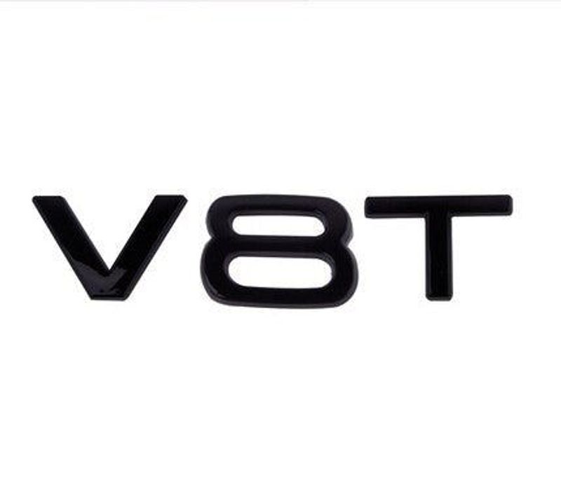 1pcs ABS Glossy Black Rear Tailage Trunk Sticker For Audi A6 C6 C5 A3 A5 Q2 Q3