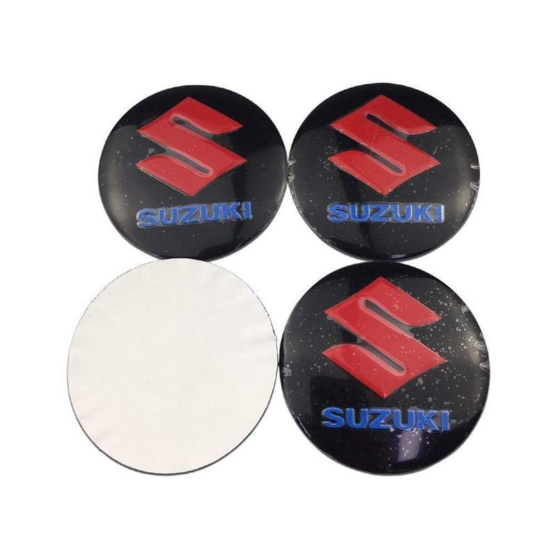 4pcs Car Wheel Center Hub Cap Sticker Cover Metal 56mm Emblem Badge Decal Stickers Fits Suzuki