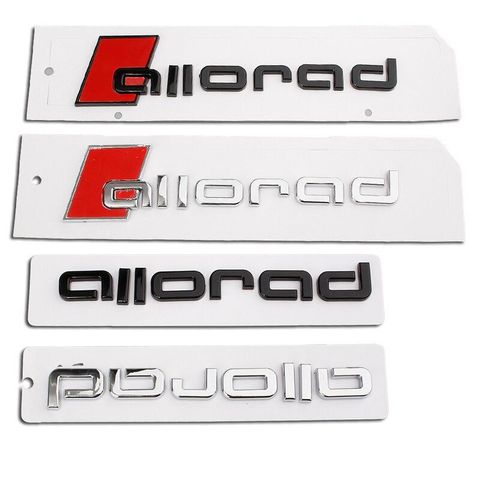 3D ABS Audi Allroad Chrome Decal Sticker For A4 B9 A6 C5 C7 C8 Badge Emblem
