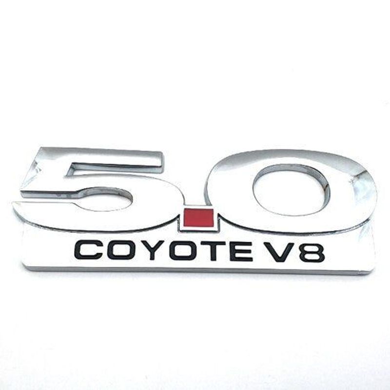 3D Metal Chrome 5.0 COYOTE V8 Badge Sport Car Trunk Emblem Sticker Decal