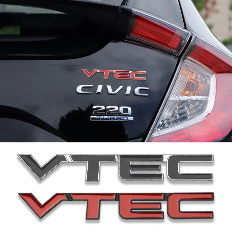3D Metal VTEC i-VTEC CIVIC Sticker Emblem Badge Decals for Honda City Civic Accord