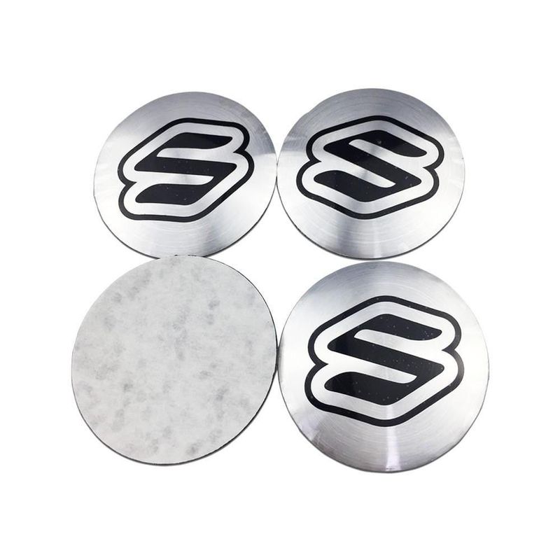 4pcs Car Wheel Center Hub Cap Sticker Cover Metal 56mm Emblem Badge Decal Stickers Fits Suzuki
