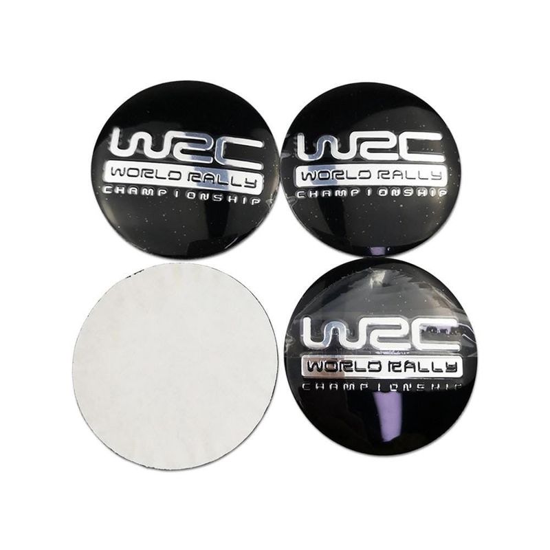 4PCS 56mm WRC World rally championship Car Wheel Center Hub Cap Sticker Auto Tire Emblem Badge Decal