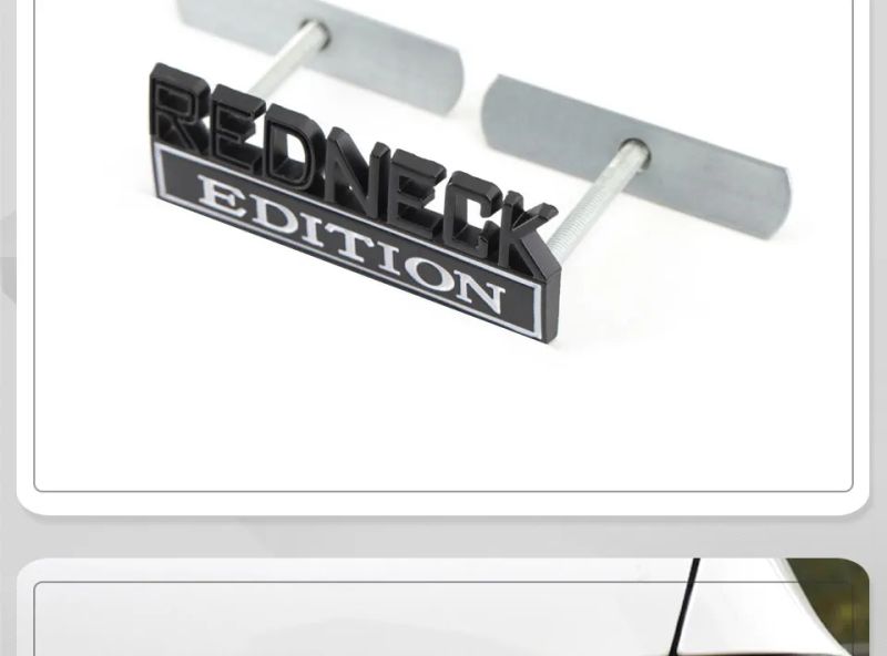Redneck Edition Badge Emblem Hood Grille Sticker for Subaru Honda Jeep Ford Nissan Lexus