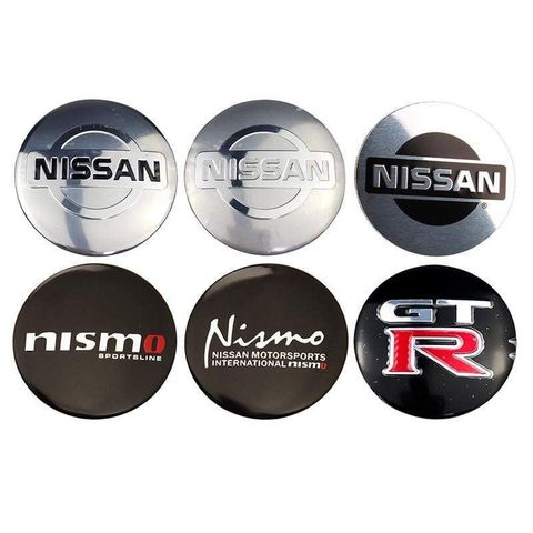 56mm 4PCS Nissan Nismo GTR X-Trail Qashqai tiida Altima sentra Car Wheel Center Hub Cap Sticker Emblem Badge Decal