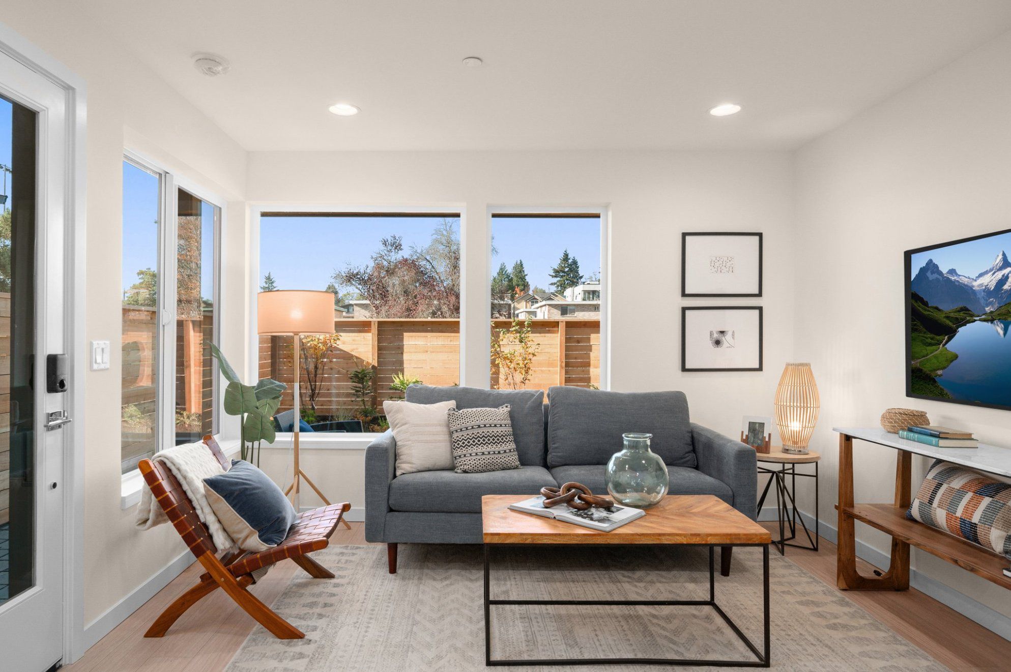 Interior finishes representative of Woodlawn three-bedrooms at Clover by Shelter Homes