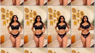 Shilpa Fit black lace lingerie big boobs pose | Xmovies.Site