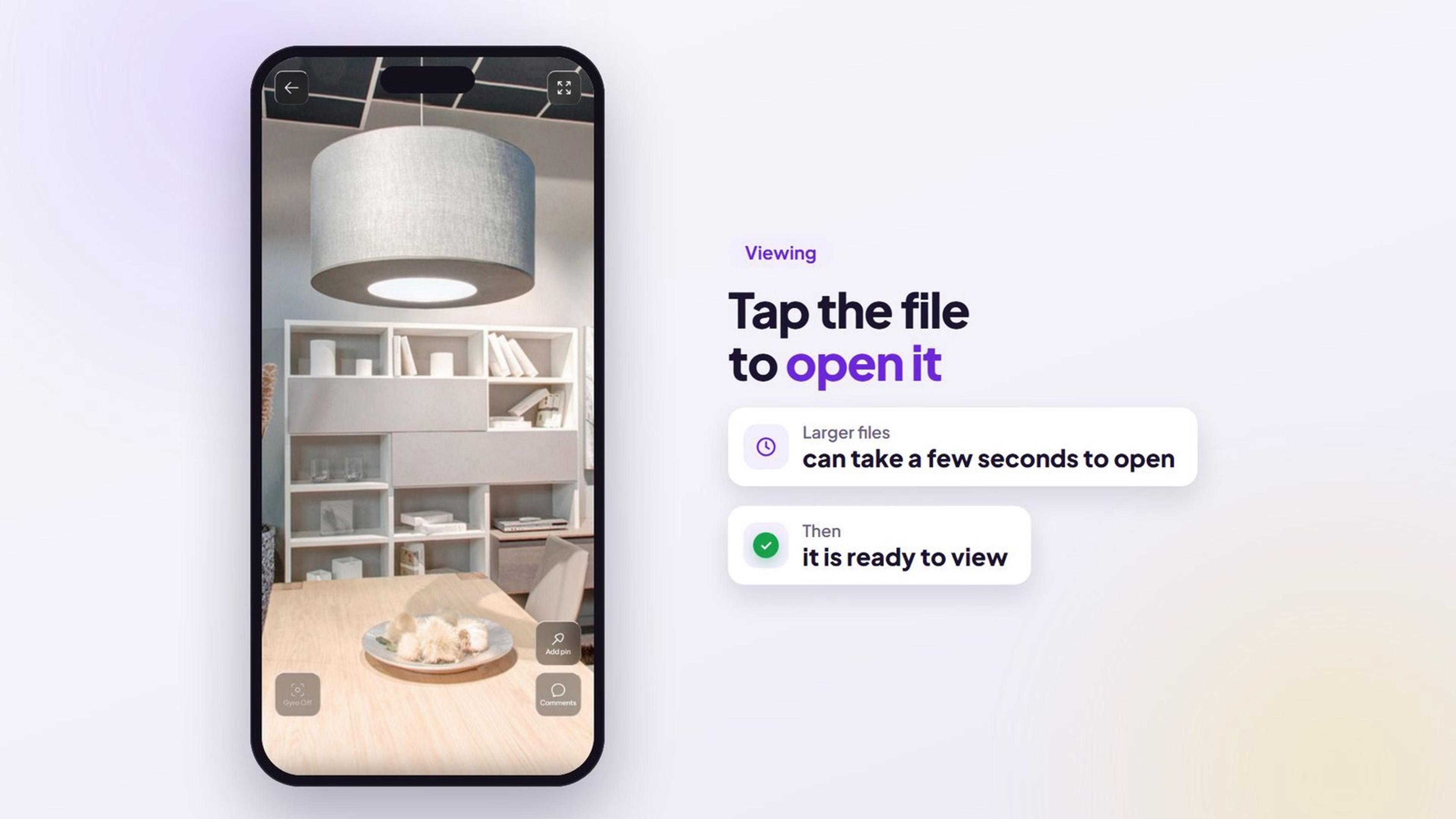 The shared 360 panorama open on a phone, ready to view