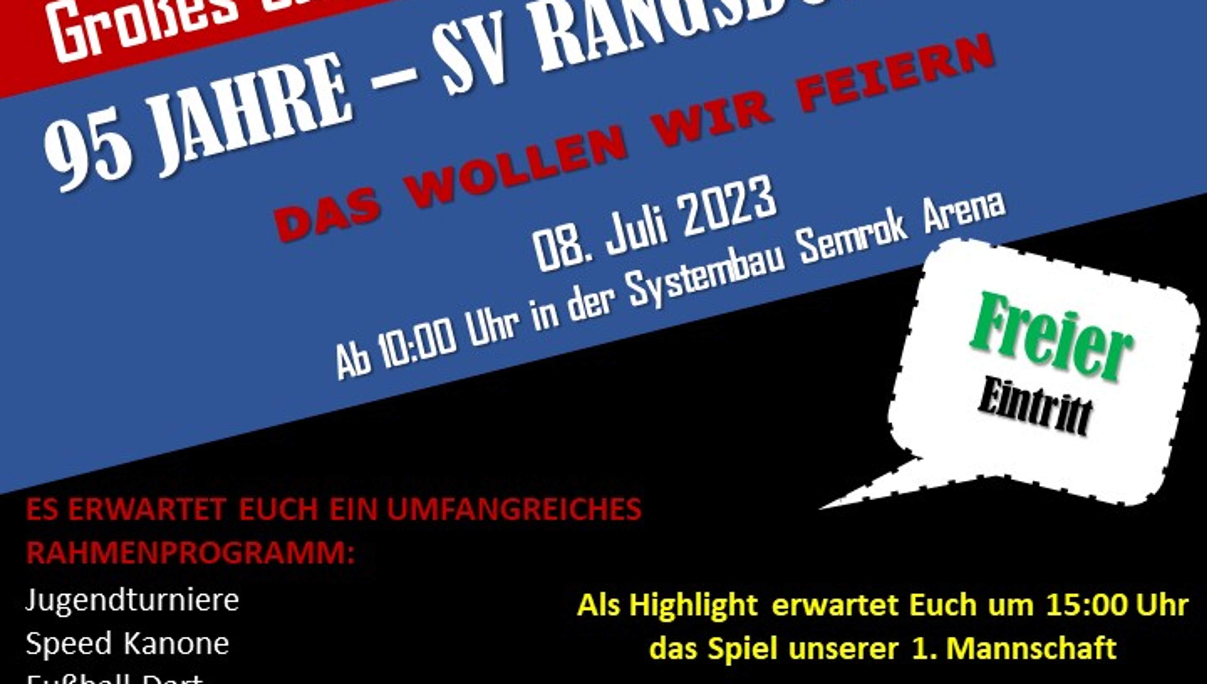 95 Jahre SV Rangsdorf 28 – Das Fest zum Jubiläum
