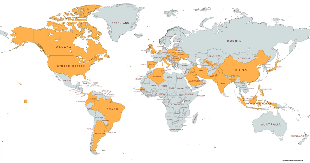 Map of the world