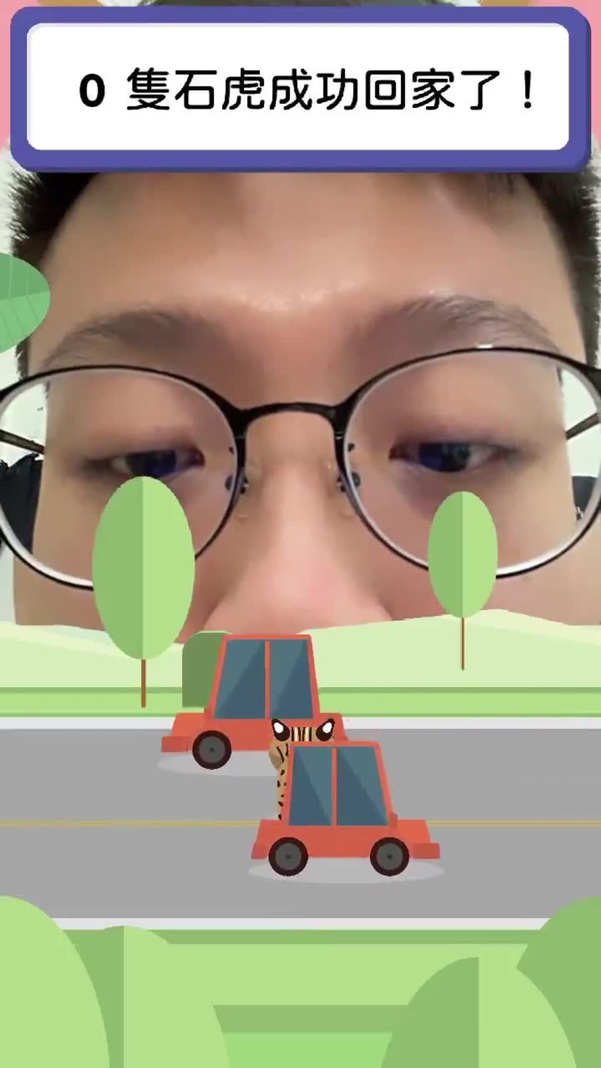石虎過馬路　遊戲濾鏡